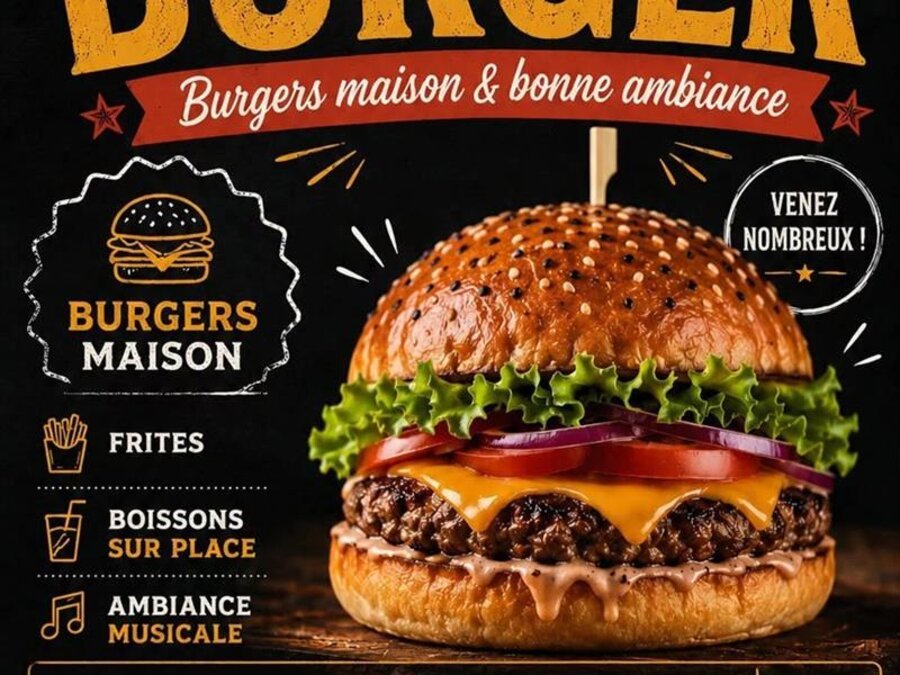 Affiche de l'événement Soirée burger