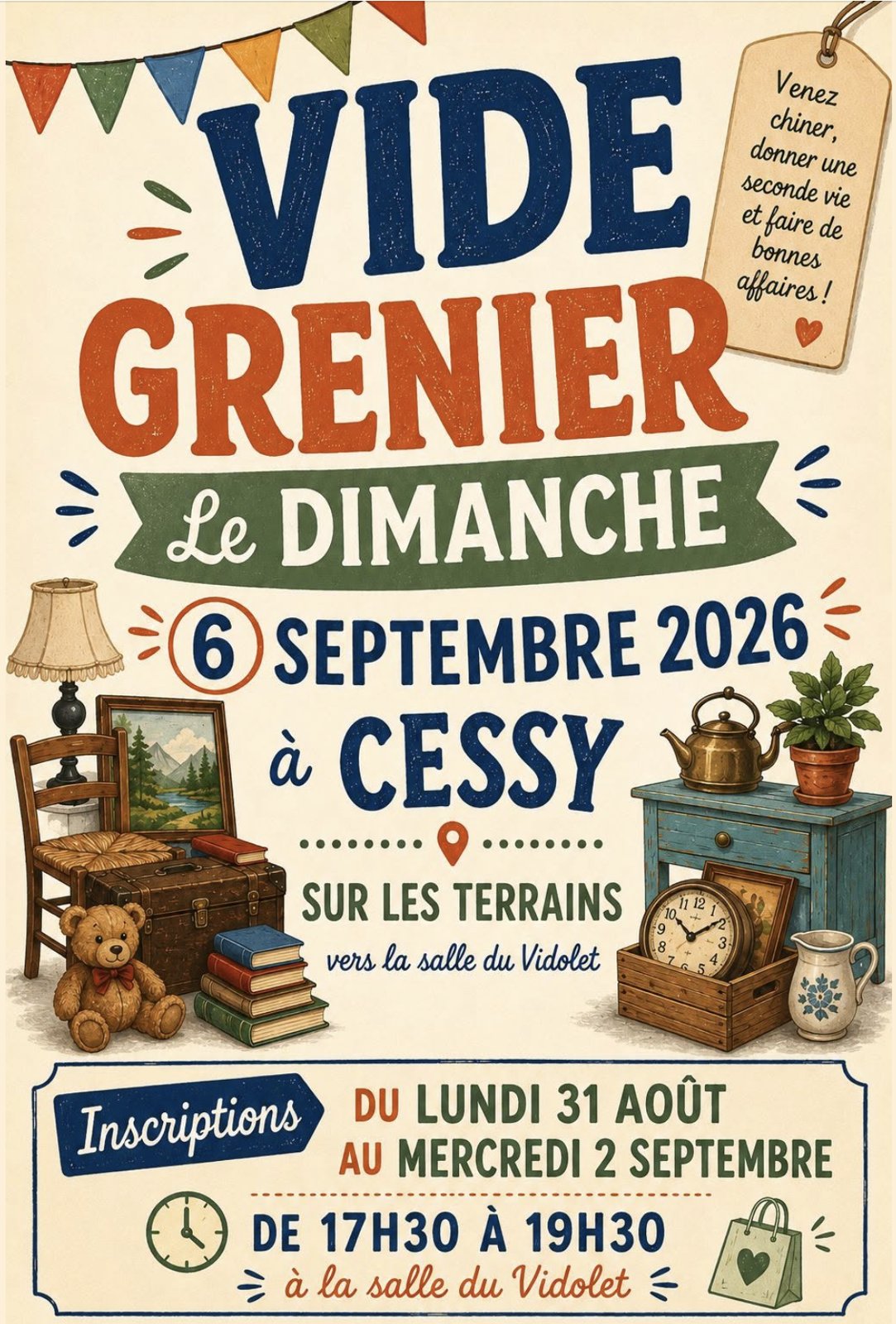 Affiche de l'événement Vide-grenier Cessy