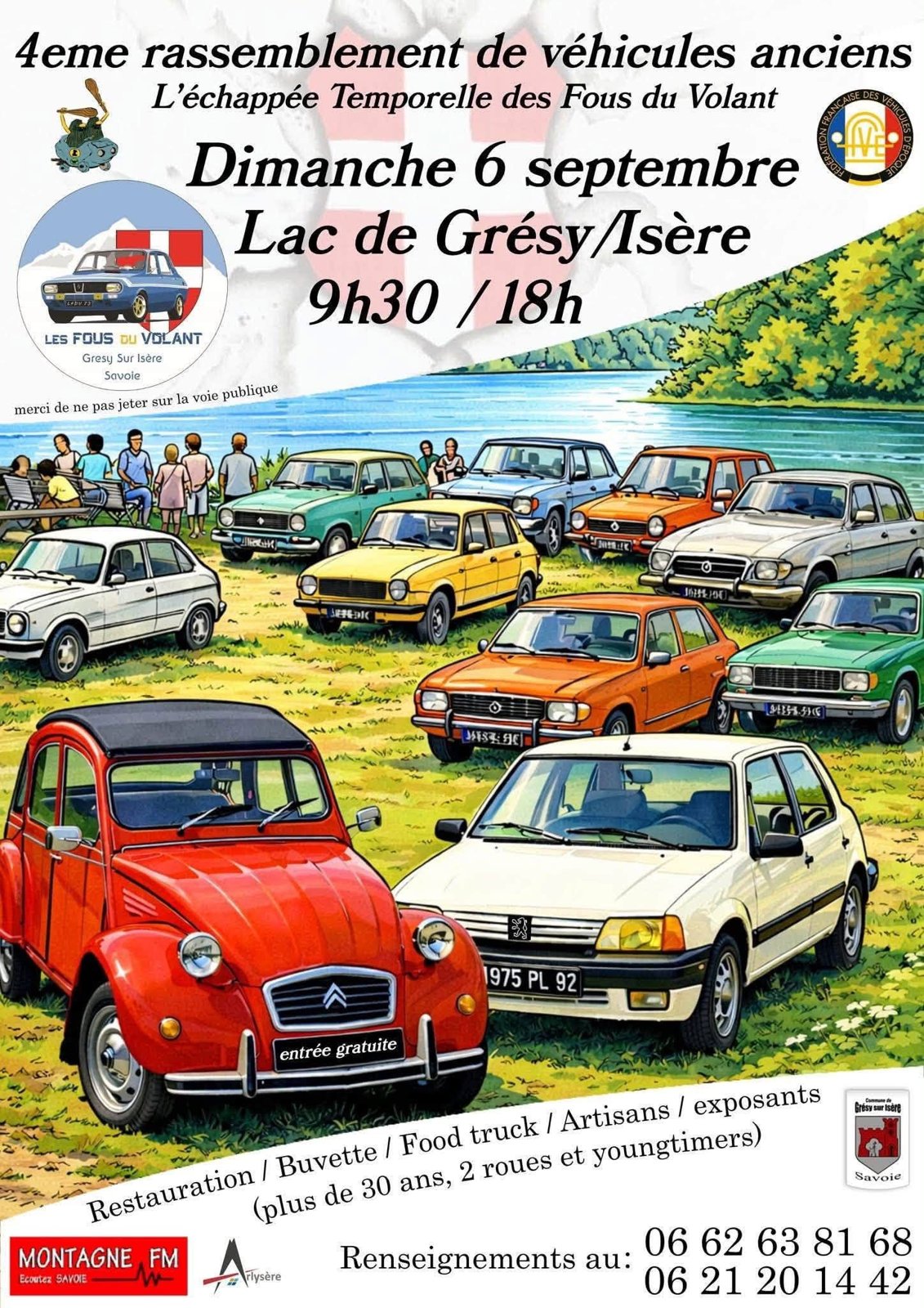 Affiche de l'événement l'Echappée Temporelle - 4e rassemblement de véhicules anciens