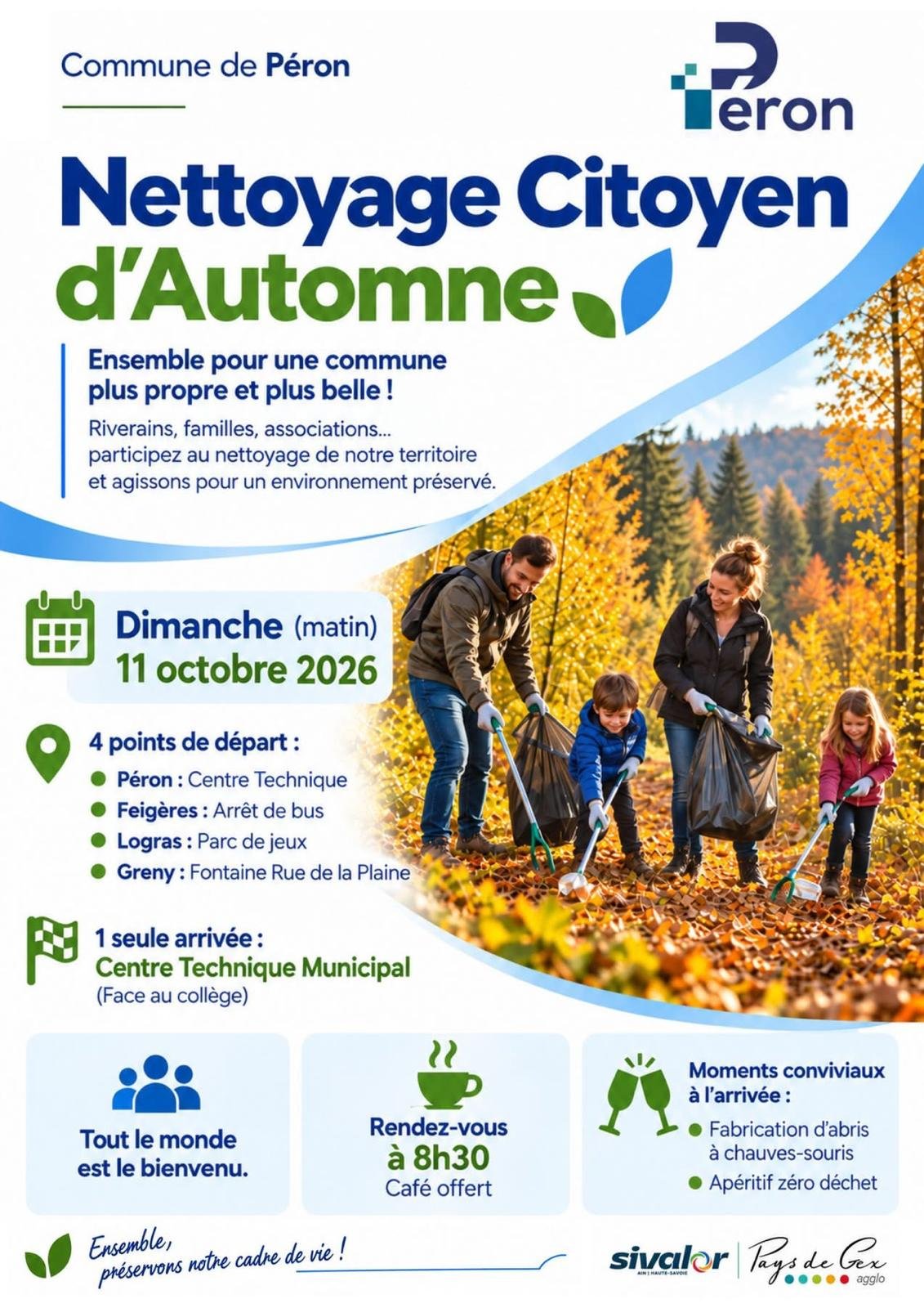 Affiche de l'événement Nettoyage Citoyen d'Automne