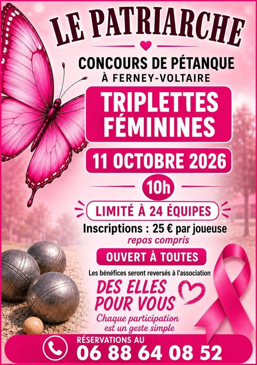 Affiche de l'événement Concours de pétanque – Triplettes féminines