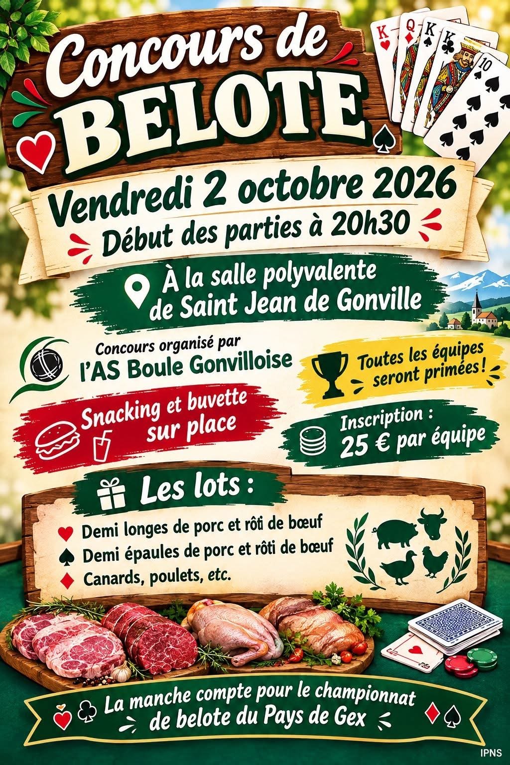 Affiche de l'événement Concours de Belote