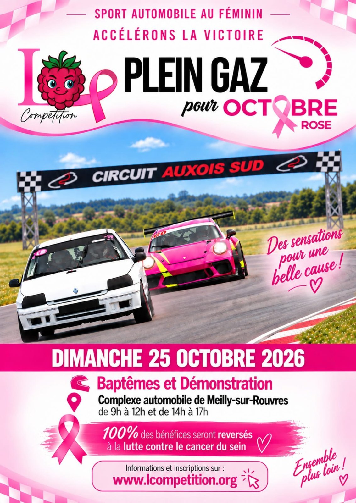 Affiche de l'événement Plein Gaz pour Octobre Rose