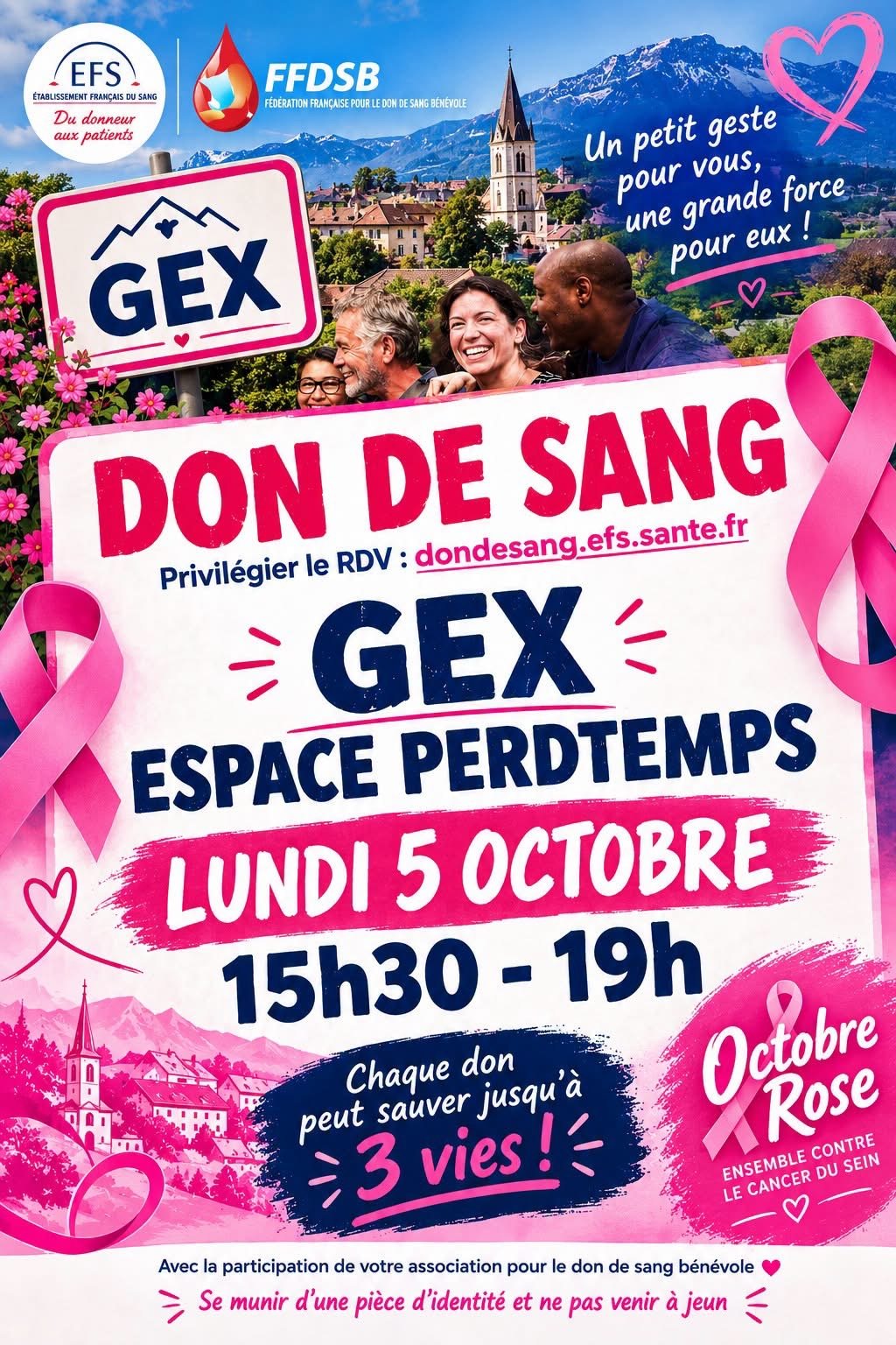 Affiche de l'événement Don de sang - Gex