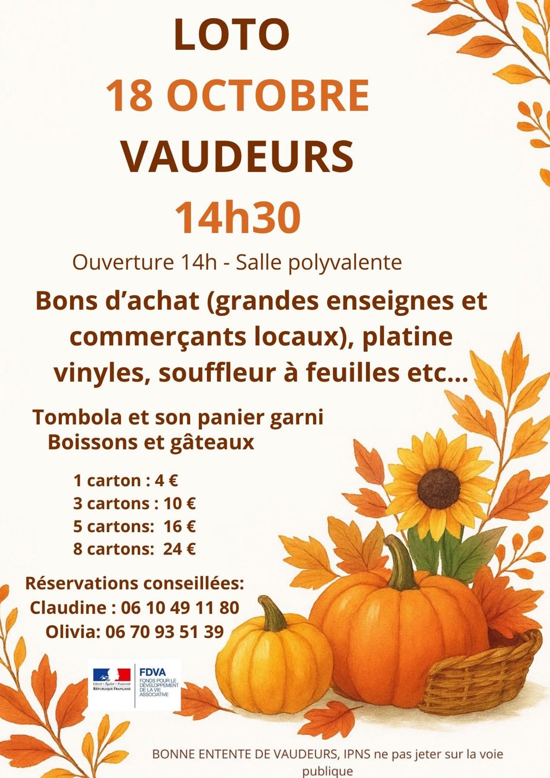 Affiche de l'événement Loto de Vaudeurs